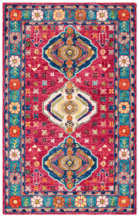 Safavieh Aspen 4'-0" x 6'-0" Rug in Red / Blue