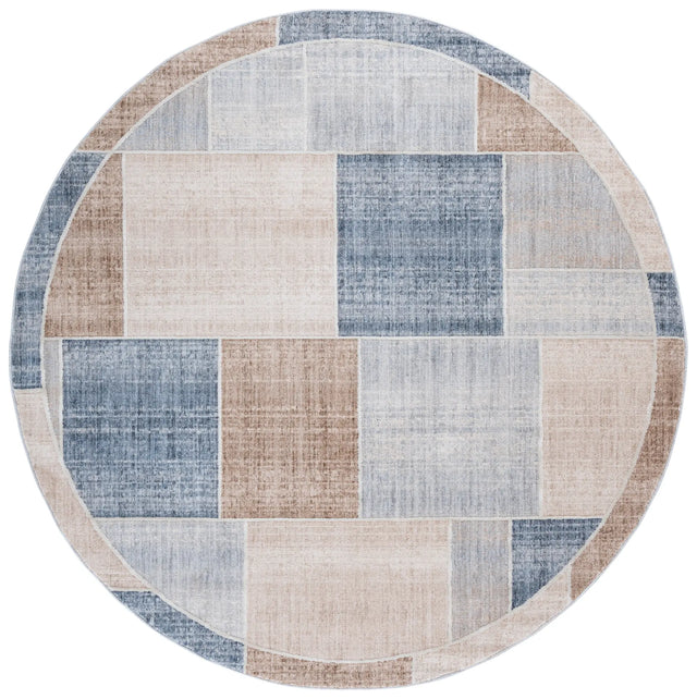 Safavieh Scarlett 400 6'-7" x 6'-7" Rug in Beige / Blue Brown