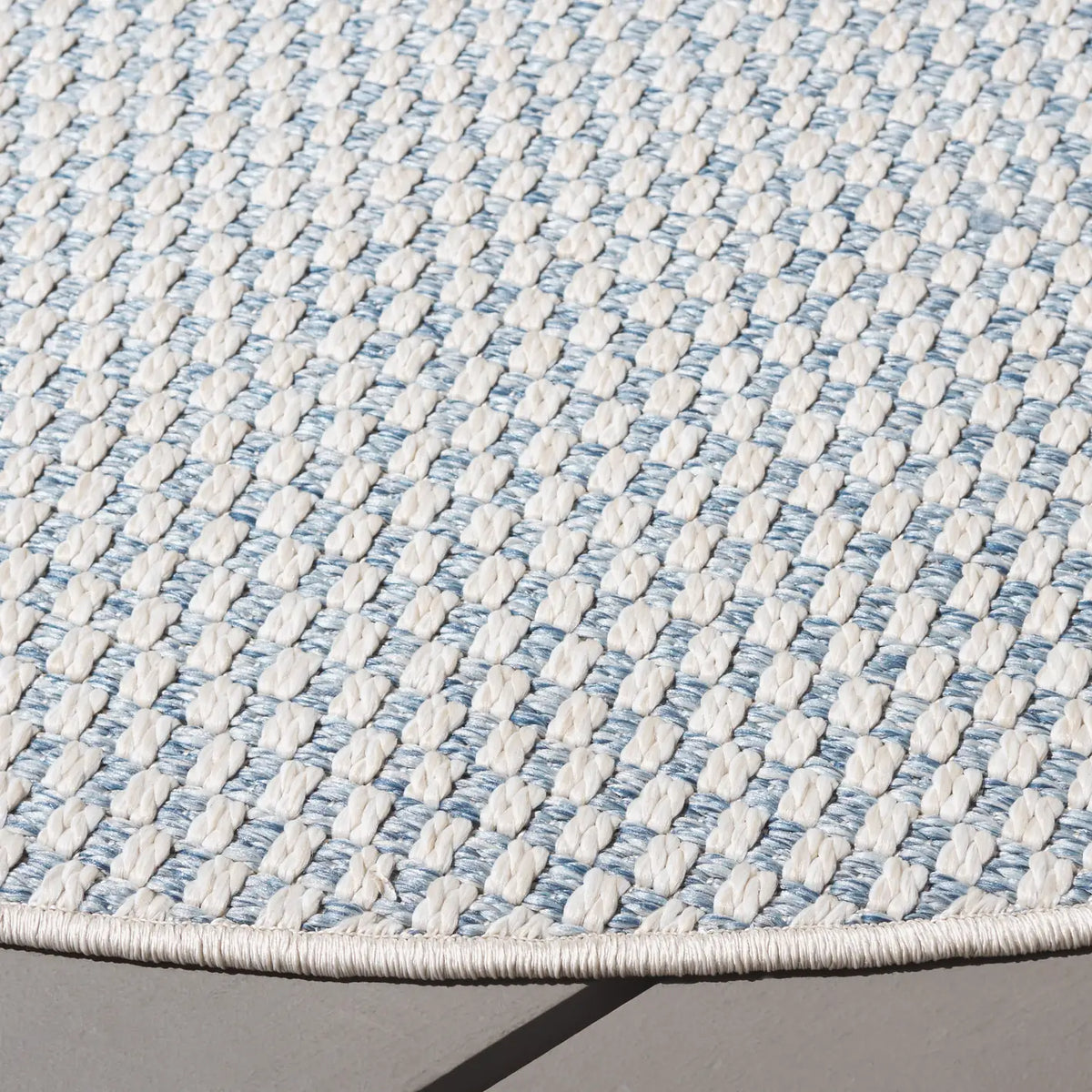 Safavieh Sisal All-Weather 6'-7" x 6'-7" Rug in Blue / Ivory