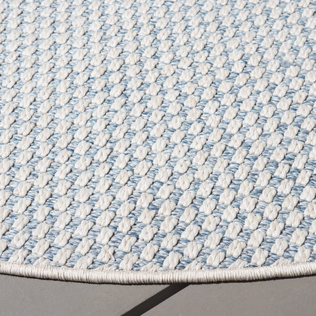 Safavieh Sisal All-Weather 6'-7" x 6'-7" Rug in Blue / Ivory