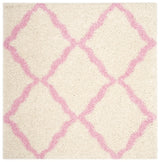 Safavieh Sgd-Dallas Shag 6'-0" x 6'-0" Rug in Ivory / Light Pink