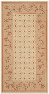Safavieh Courtyard 2'-7" x 5'-0" Rug in Ivory / Rust