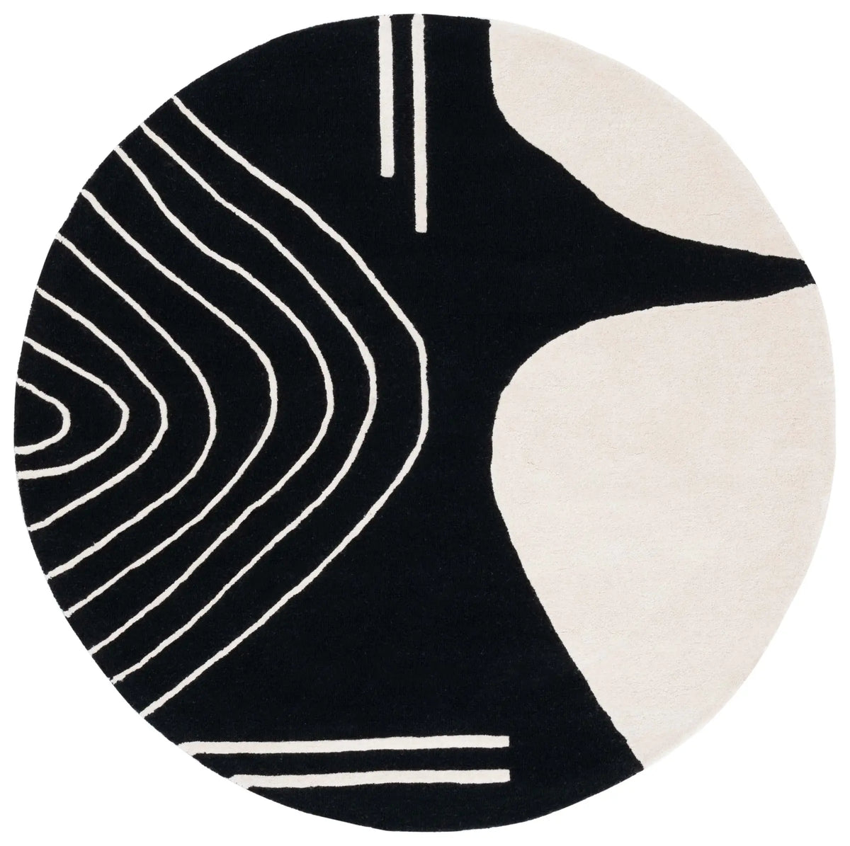 Safavieh Rodeo Drive 6'-0" x 6'-0" Rug in Black / Ivory