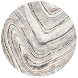 Safavieh Cyrus Shag 6'-7" x 6'-7" Rug in Ivory / Grey