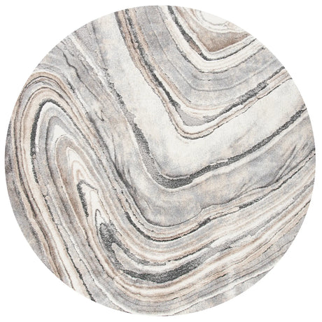 Safavieh Cyrus Shag 6'-7" x 6'-7" Rug in Ivory / Grey