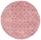 Safavieh Abstract 6'-0" x 6'-0" Rug in Red / Ivory