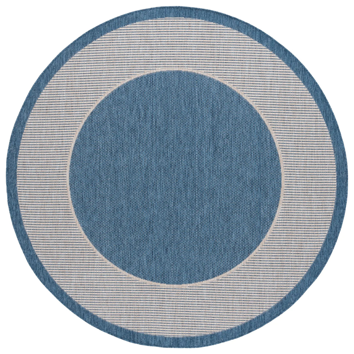 Safavieh Beach House 6'-7" x 6'-7" Rug in Blue / Ivory