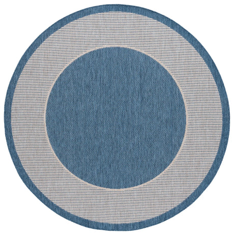 Safavieh Beach House 6'-7" x 6'-7" Rug in Blue / Ivory