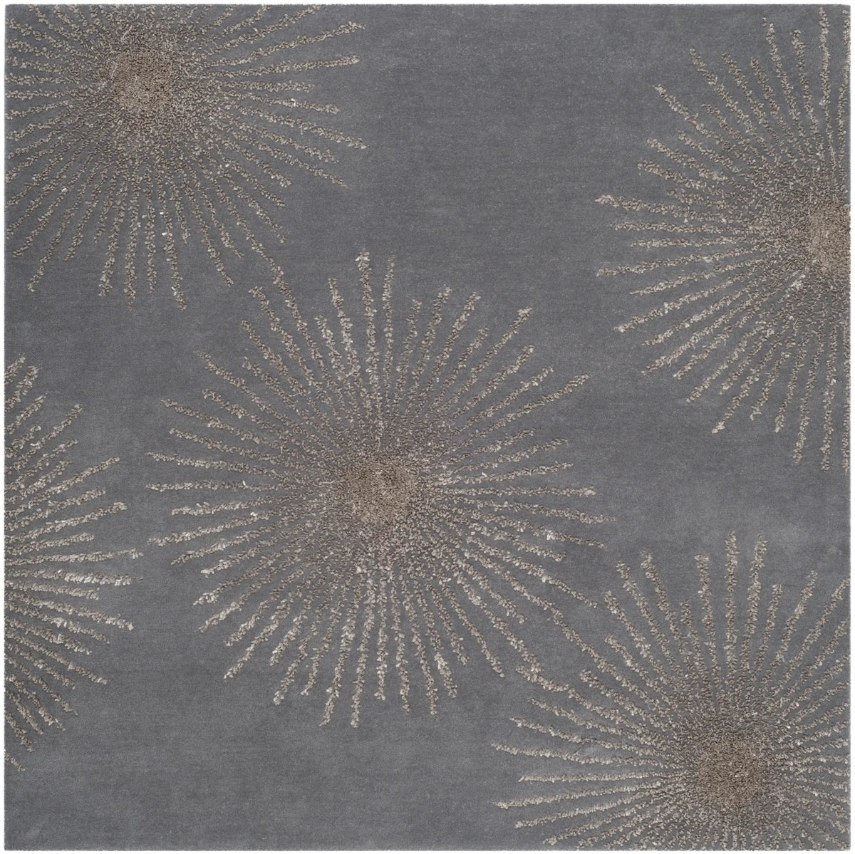 Safavieh Soho 6'-0" x 6'-0" Rug in Dark Grey / Silver