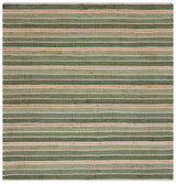 Safavieh Striped Kilim 6'-6" x 6'-6" Rug in Green / Natural