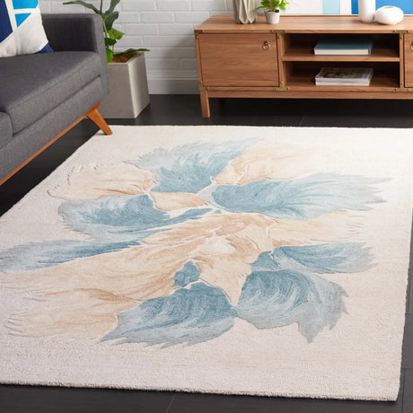 Safavieh Fifth Avenue 4'-0" x 6'-0" Rug in Beige / Teal