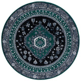 Safavieh Vintage Hamadan 6'-7" x 6'-7" Rug in Green / Black