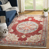 Safavieh Kashan 4'-0" x 6'-0" Rug in Red / Blue