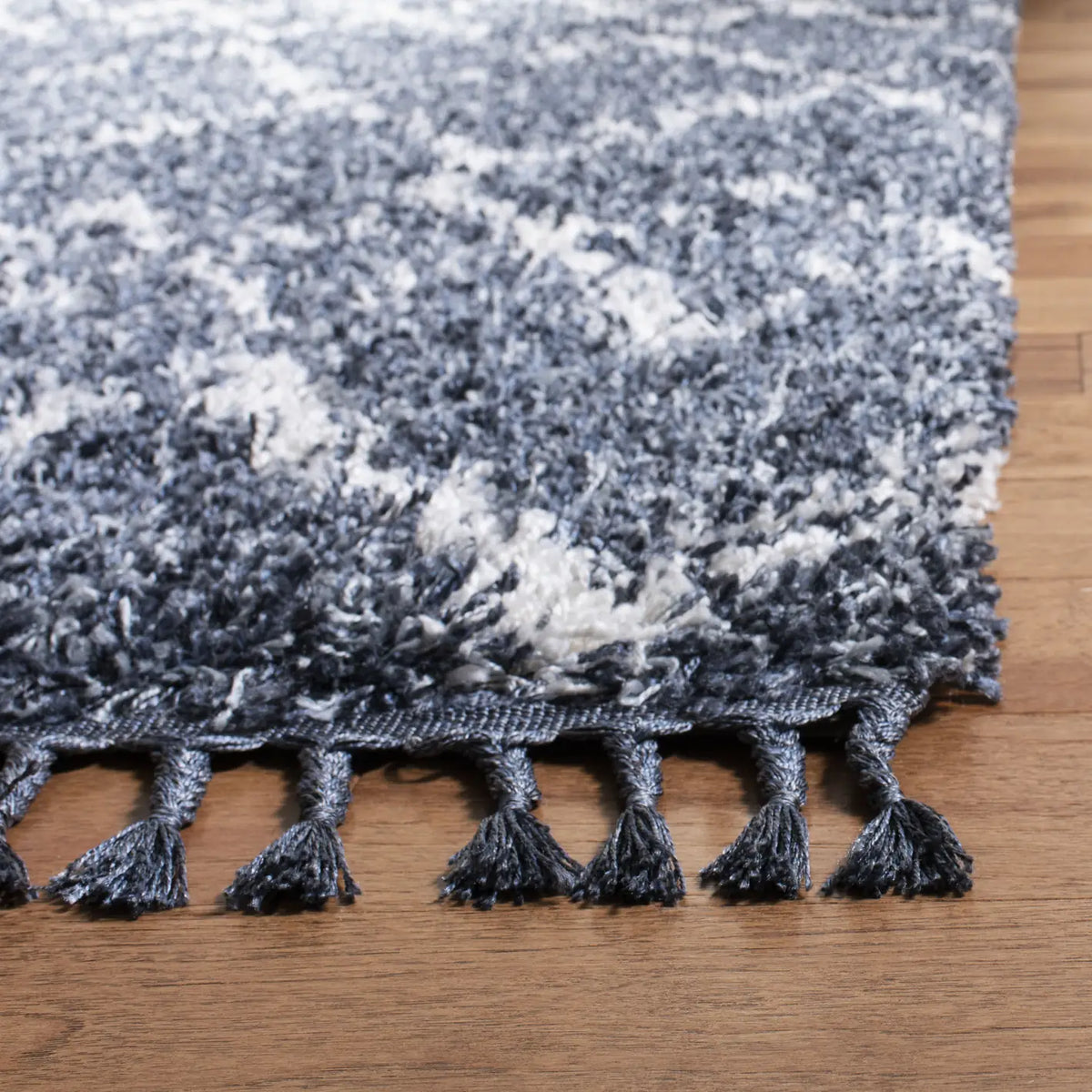 Safavieh Pro Lux Shag 400 4'-0" x 6'-0" Rug in Blue / Creme