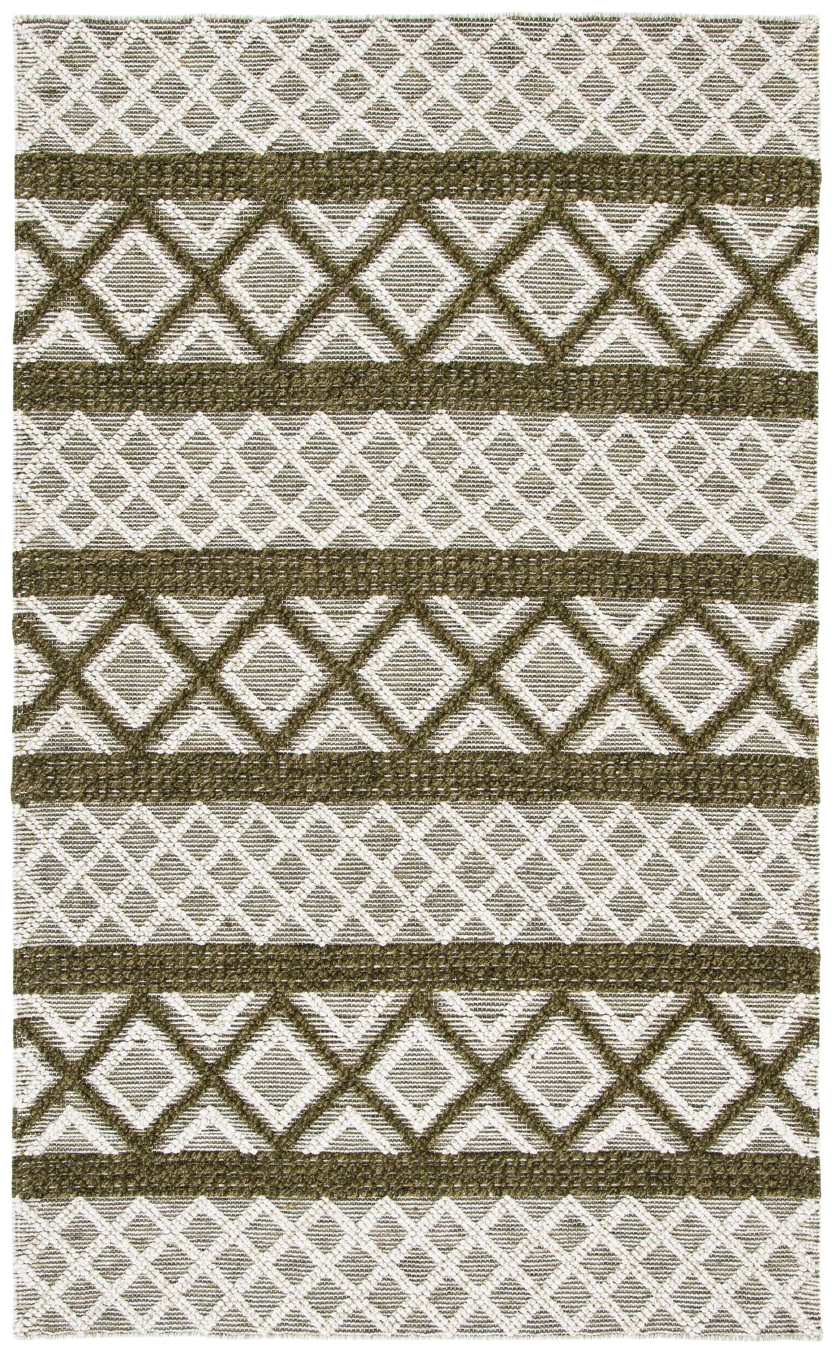 Safavieh Vermont 4'-0" x 6'-0" Rug in Ivory / Dark Green
