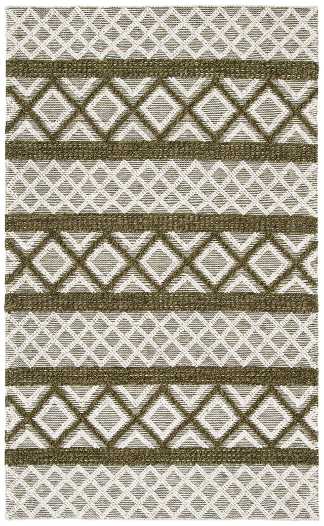 Safavieh Vermont 4'-0" x 6'-0" Rug in Ivory / Dark Green