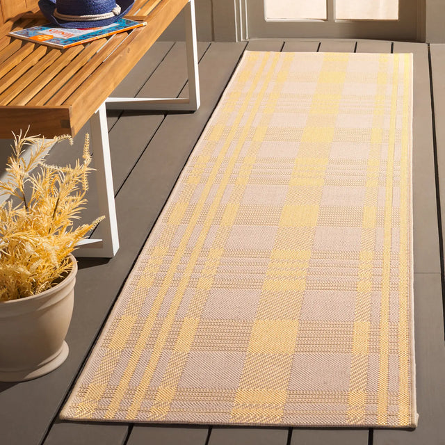 Safavieh Courtyard 2'-3" x 8'-0" Rug in Gold / Beige