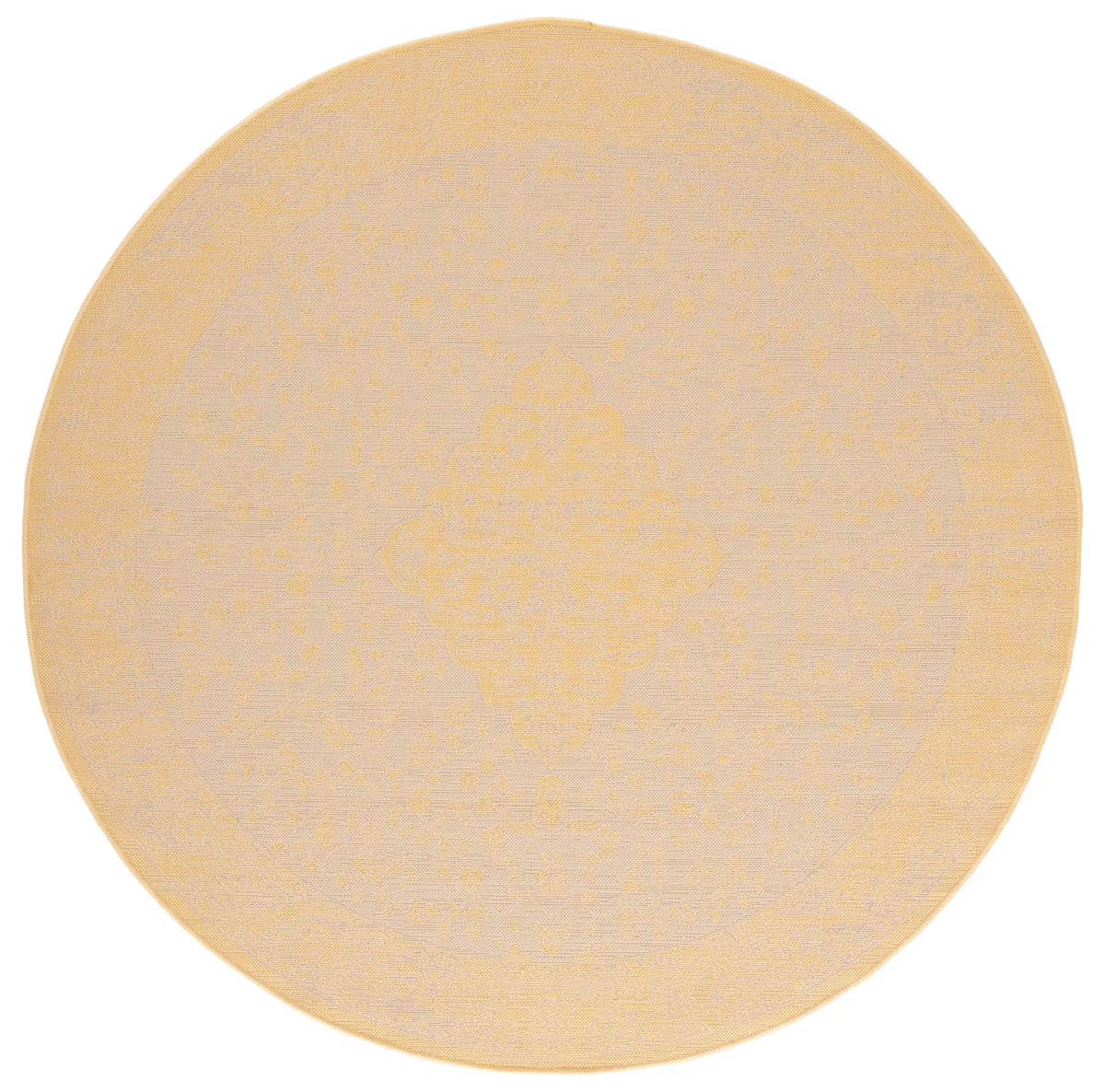 Safavieh Courtyard 6'-7" x 6'-7" Rug in Beige / Gold