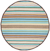 Safavieh Montauk 6'-0" x 6'-0" Rug in Light Blue / Ivory