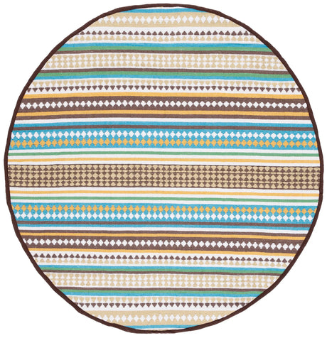 Safavieh Montauk 6'-0" x 6'-0" Rug in Light Blue / Ivory