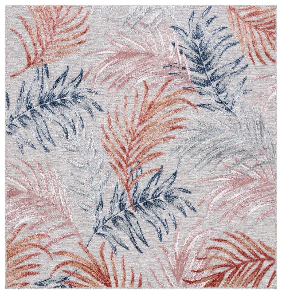Safavieh Cabana 6'-5" x 6'-5" Rug in Grey / Rust