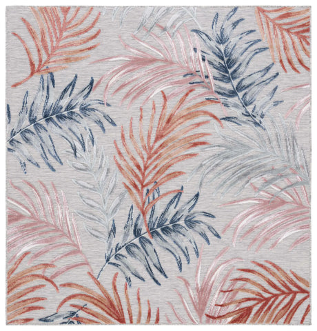 Safavieh Cabana 6'-5" x 6'-5" Rug in Grey / Rust