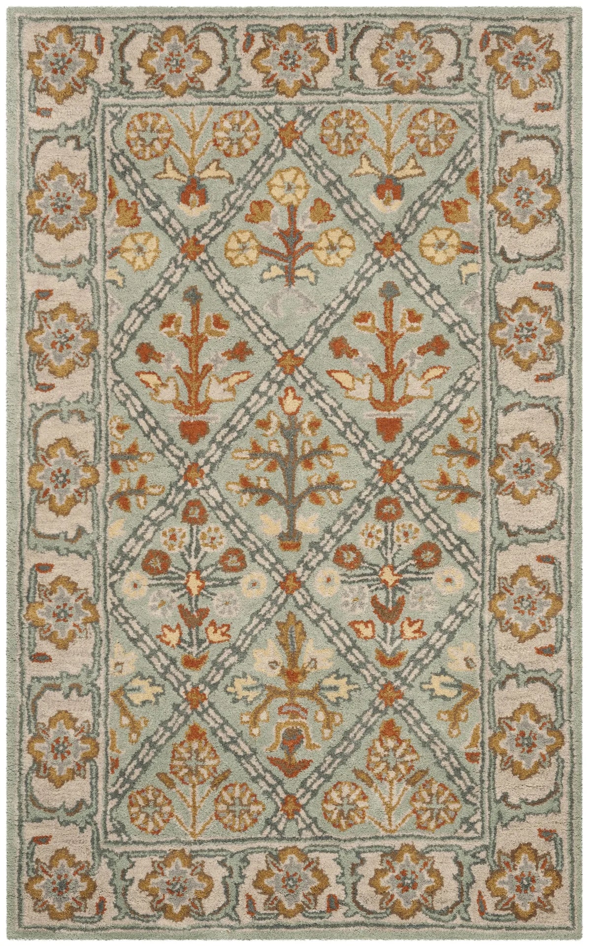 Safavieh Heritage 3'-0" x 5'-0" Rug in Cream / Blue