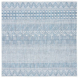 Safavieh Courtyard 6'-7" x 6'-7" Rug in Ivory / Navy