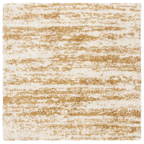 Safavieh Hudson Shag 7'-0" x 7'-0" Rug in Ivory / Gold
