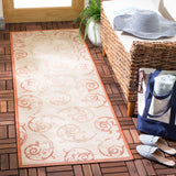 Safavieh Courtyard 2'-3" x 10'-0" Rug in Natural / Terra