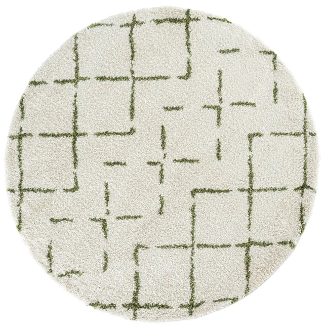 Safavieh Arizona Shag 6'-7" x 6'-7" Rug in Ivory / Green