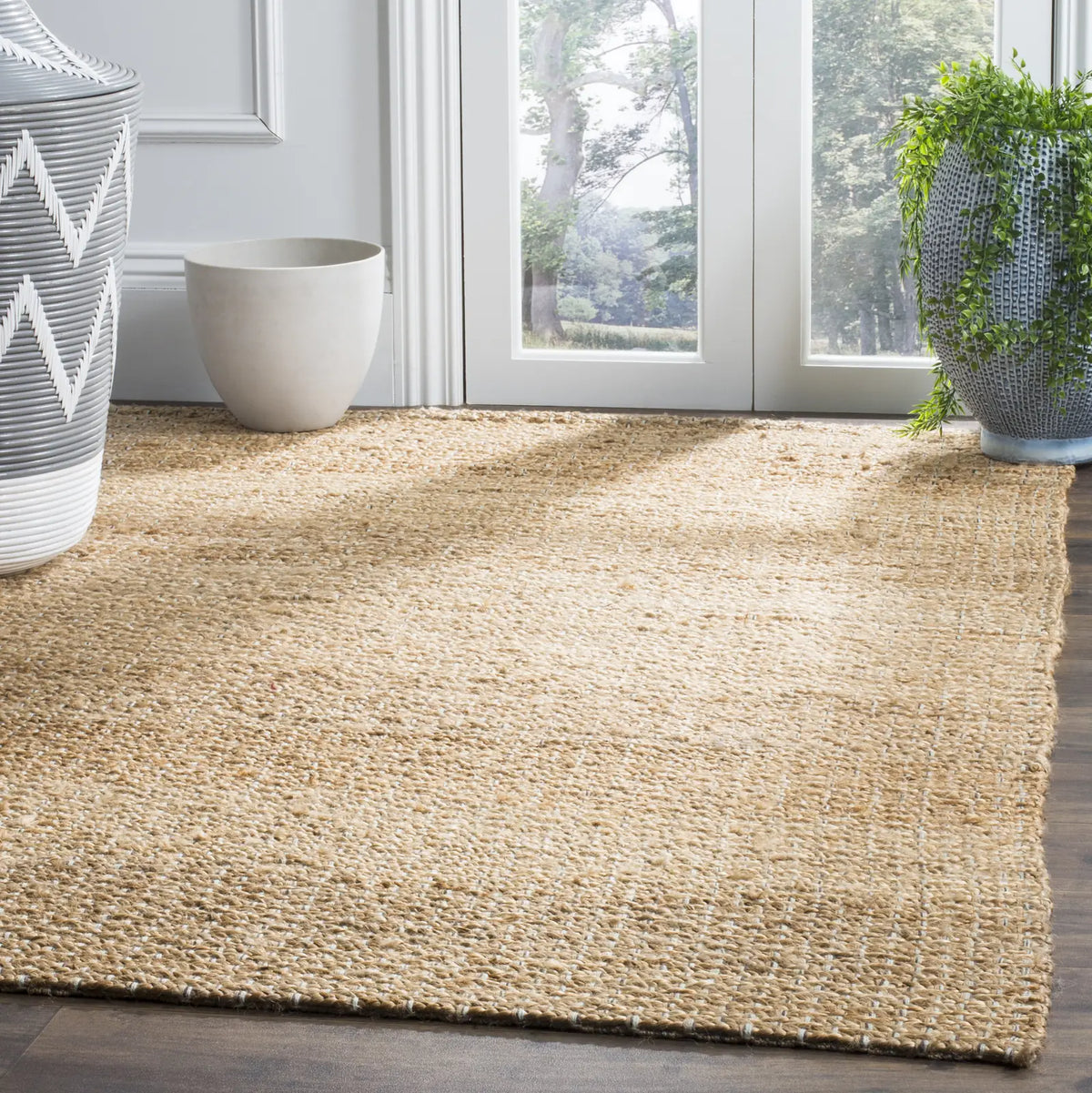 Safavieh Natural Fiber 4'-0" x 6'-0" Rug in Light Blue / Natural