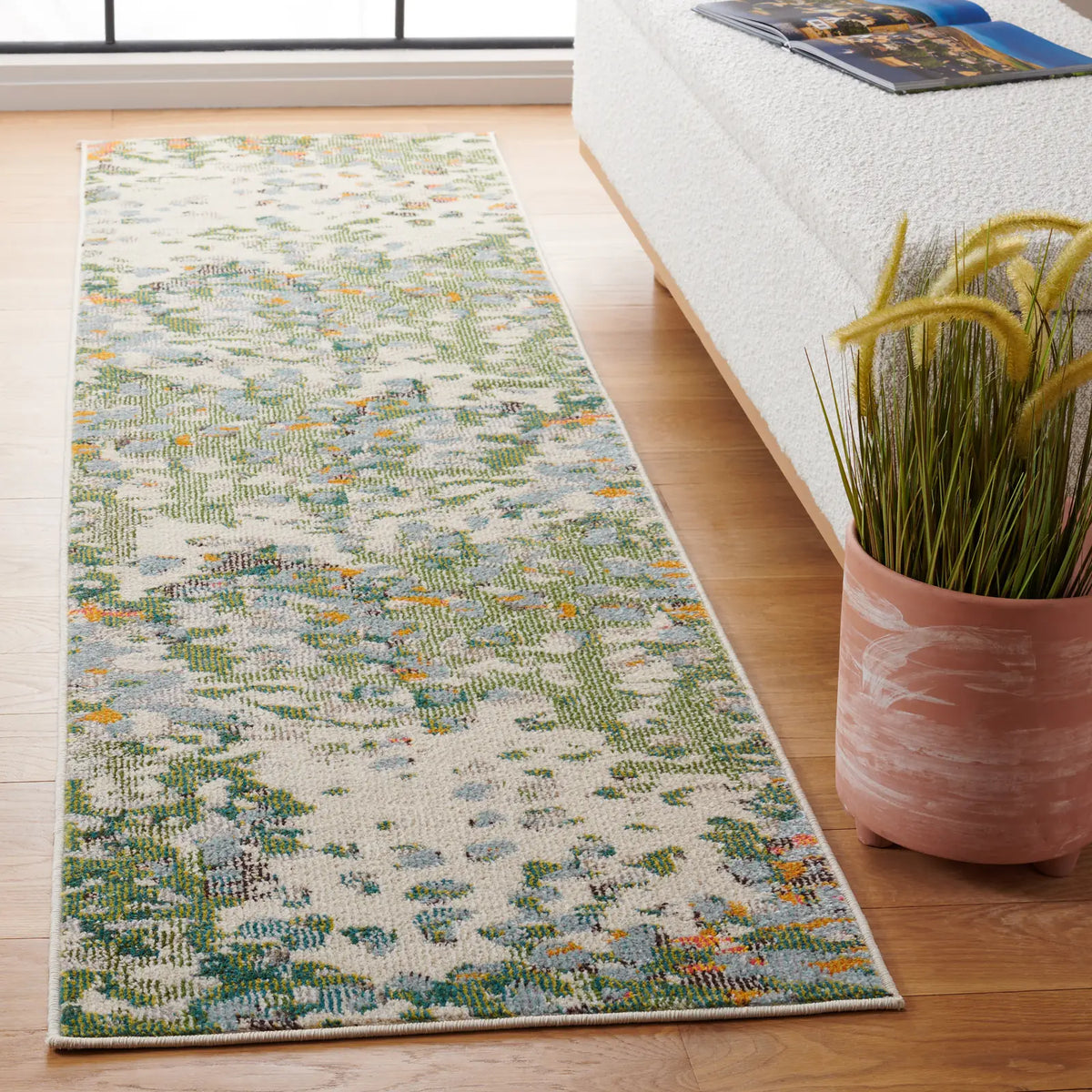 Safavieh Monaco 2'-2" x 8'-0" Rug in Sage / Rust