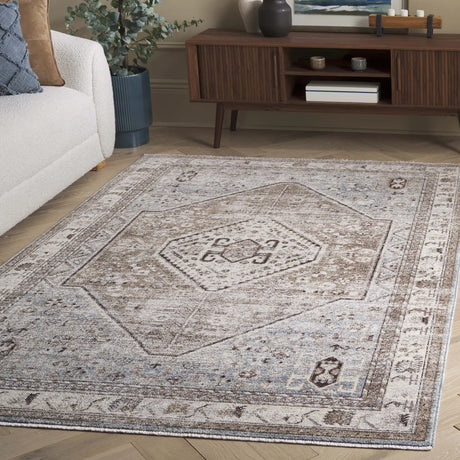 Safavieh Antique Patina 4'-0" x 5'-7" Rug in Blue / Beige