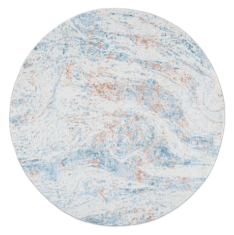 Safavieh Tulum 6'-7" x 6'-7" Rug in Ivory / Dark Blue