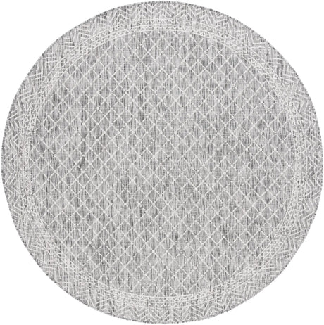 Safavieh Courtyard 6'-7" x 6'-7" Rug in Light Grey / Dark Grey