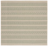 Safavieh Courtyard 6'-7" x 6'-7" Rug in Beige / Dark Green