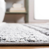 Safavieh Moroccan Tassel Shag 4'-0" x 6'-0" Rug in Grey / Black