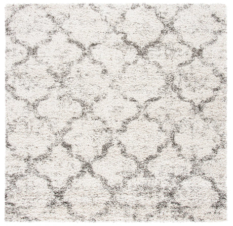 Safavieh Hudson Shag 7'-0" x 7'-0" Rug in Ivory / Grey