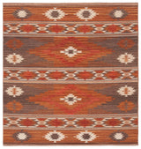 Safavieh Kilim 6'-0" x 6'-0" Rug in Brown / Dark Grey