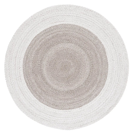 Safavieh Braided 5'-0" x 5'-0" Rug in Beige / Light Grey