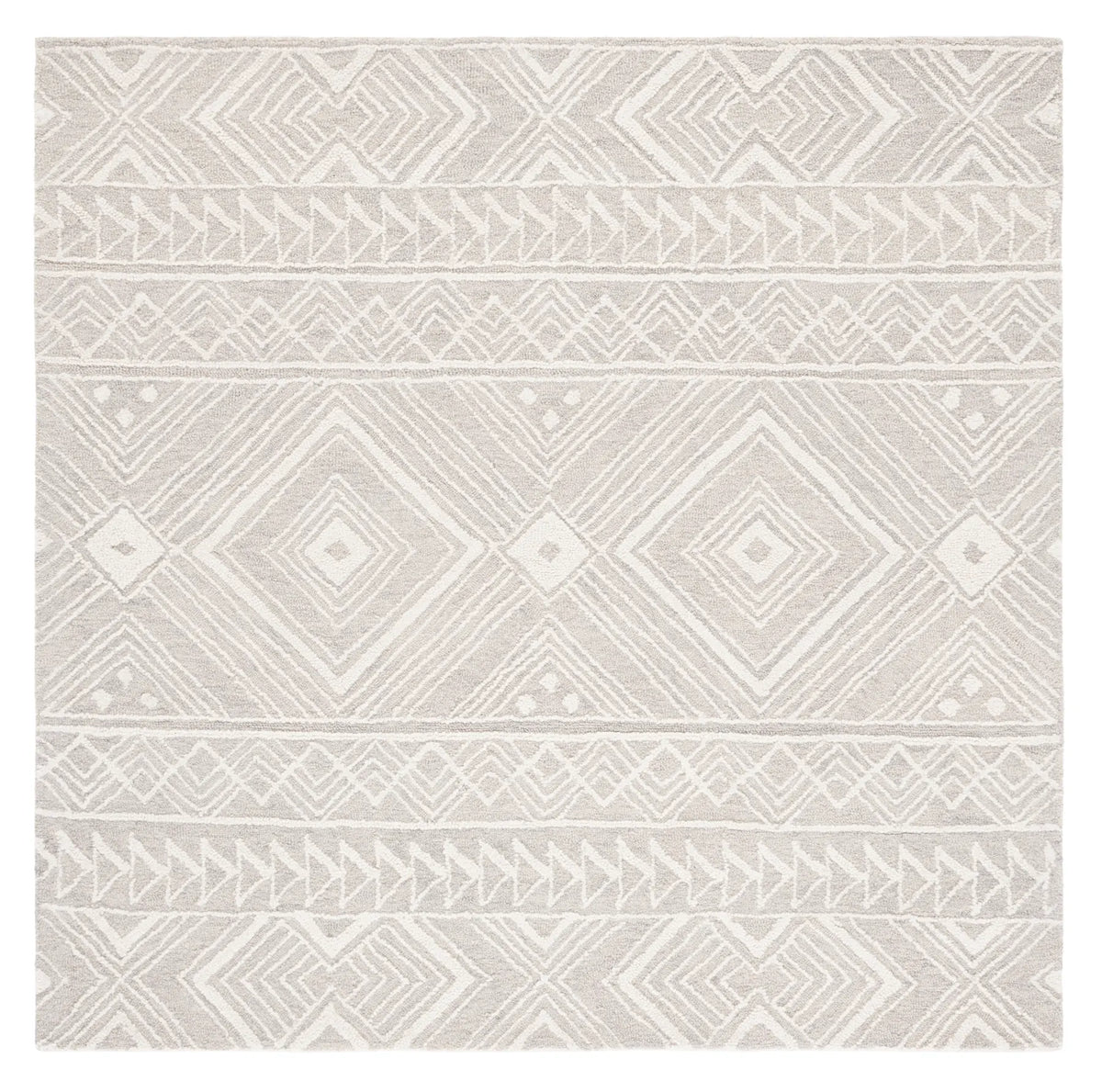 Safavieh Metro 6'-0" x 6'-0" Rug in Light Grey / Ivory