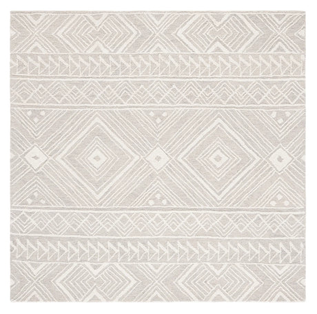 Safavieh Metro 6'-0" x 6'-0" Rug in Light Grey / Ivory