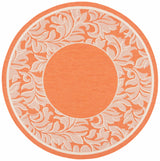 Safavieh Courtyard 6'-7" x 6'-7" Rug in Terracotta / Natural