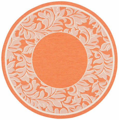Safavieh Courtyard 6'-7" x 6'-7" Rug in Terracotta / Natural