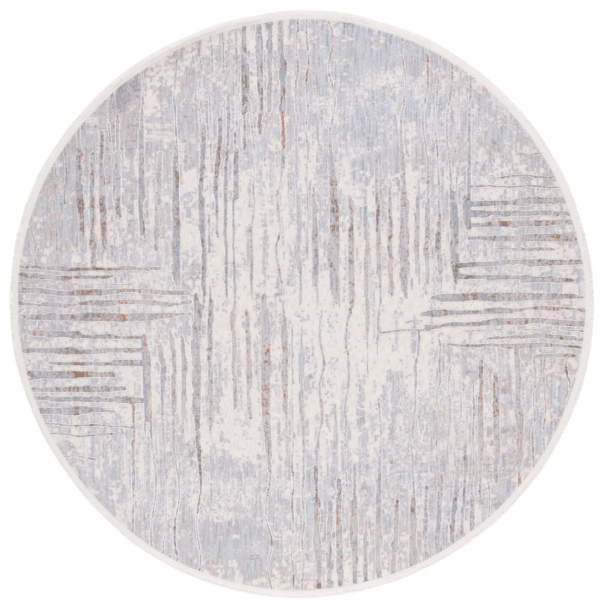 Safavieh Marmara 6'-7" x 6'-7" Rug in Beige / Blue Rust