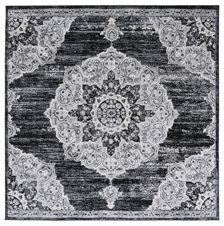 Safavieh Brentwood 6'-7" x 6'-7" Rug in Black / Grey