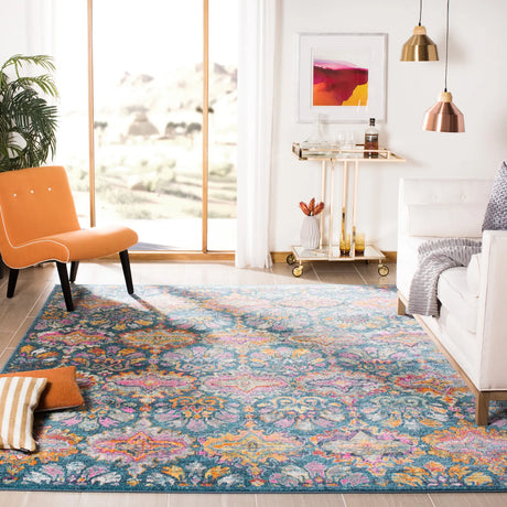 Safavieh Madison 10'-0" x 14'-0" Rug in Blue / Orange