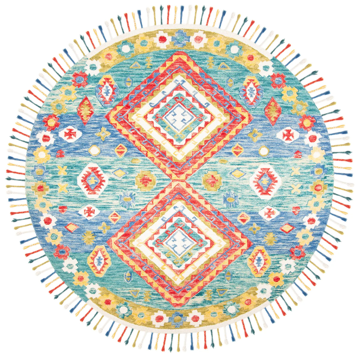 Safavieh Aspen 7'-0" x 7'-0" Rug in Green / Red