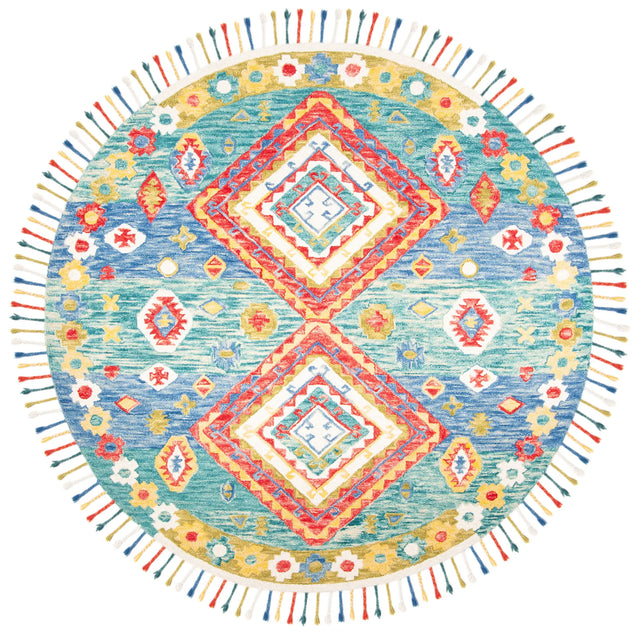 Safavieh Aspen 7'-0" x 7'-0" Rug in Green / Red